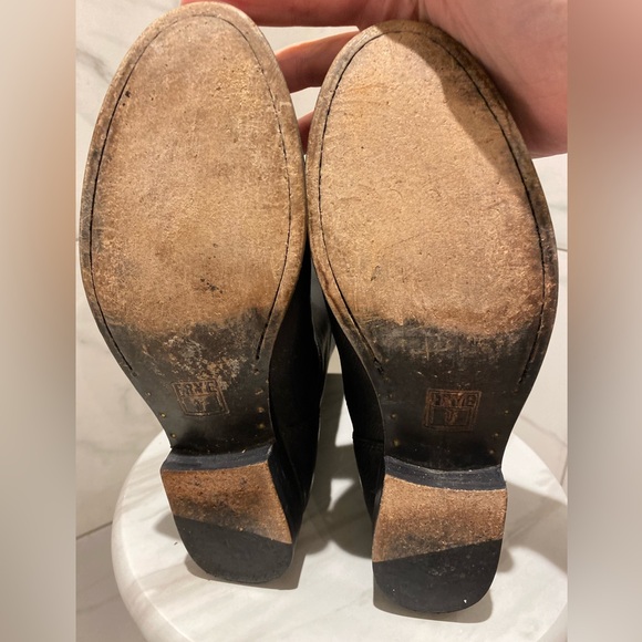 FRYE Melissa Button Back Zip Black Leather Boots Women’s Size 7 - Picture 10 of 17